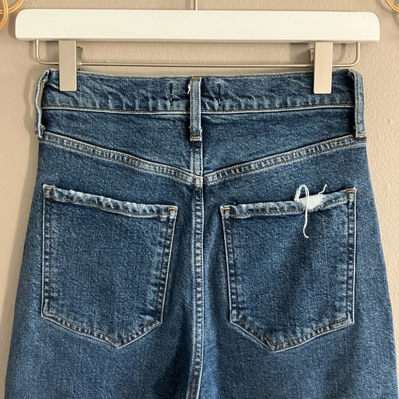 AGOLDE Riley High Rise Straight Crop Jean in Pastime Medium Wash Stretch 24 - Picture 9 of 10